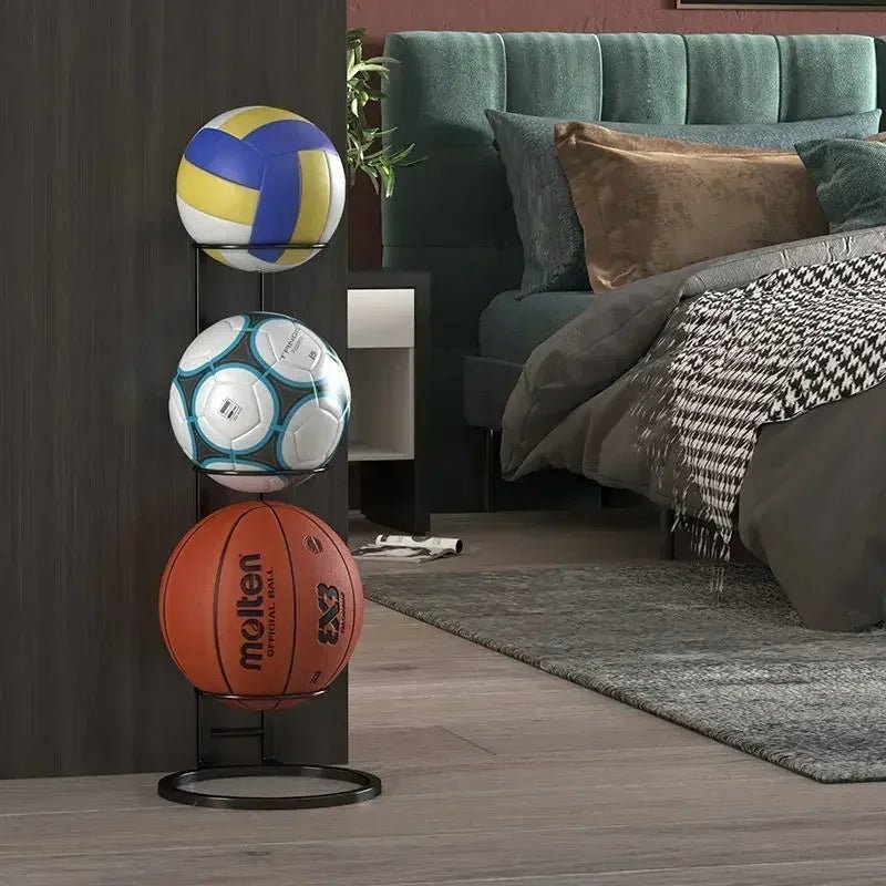 Compact Storage Rack for Sports Balls and Accessories