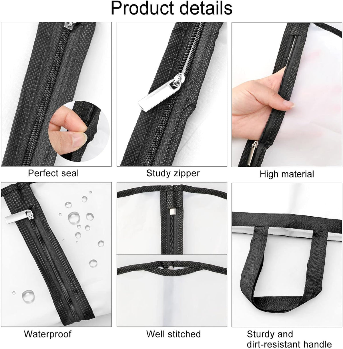 Extra Long Garment Bag — Dress Cover with Durable Zipper