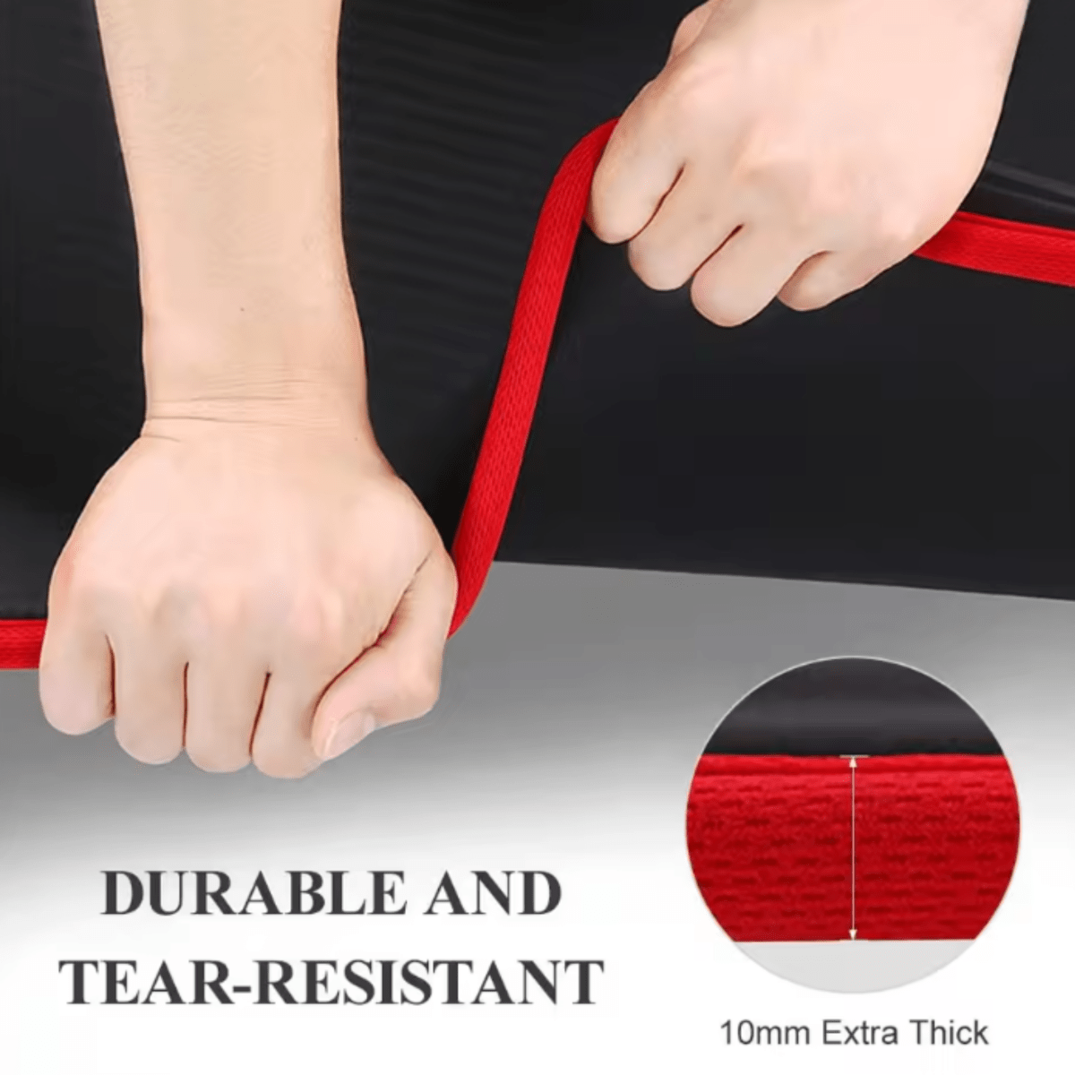 Extra-Thick Non-Slip Ribbed Yoga and Fitness Mat