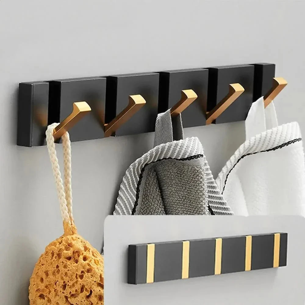 Foldable Wall Hook | Self-Adhesive or Screw Mount | Aerospace Aluminium