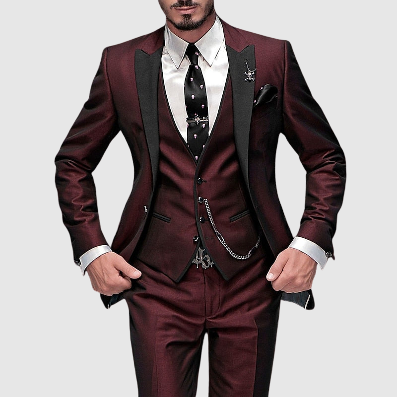 Formal Three-Piece Slim Fit Suit