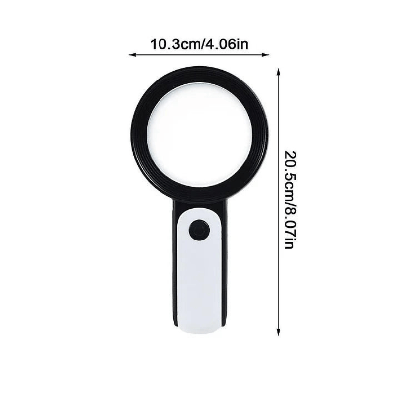 Handheld 30X Optical Magnifying Glass for Seniors | Magnification & Portability
