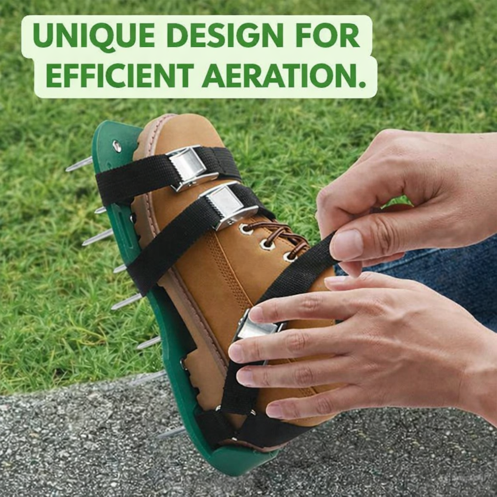 Lawn Aerator Shoes | Aerate the Lawn While Walking | Spike Strap System