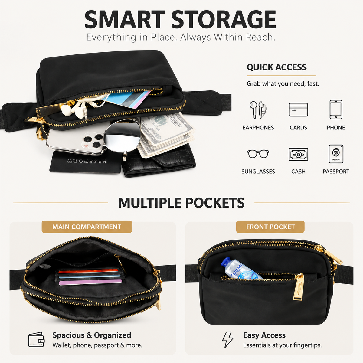 Lightweight Waterproof Waist Pack