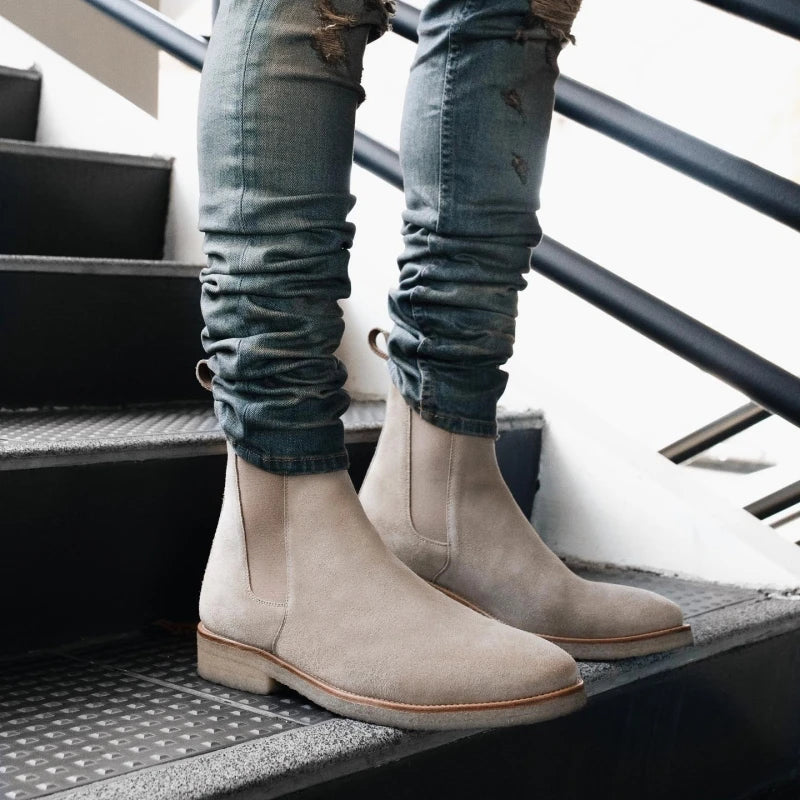 Men's Chelsea Boots with Elastic Sides