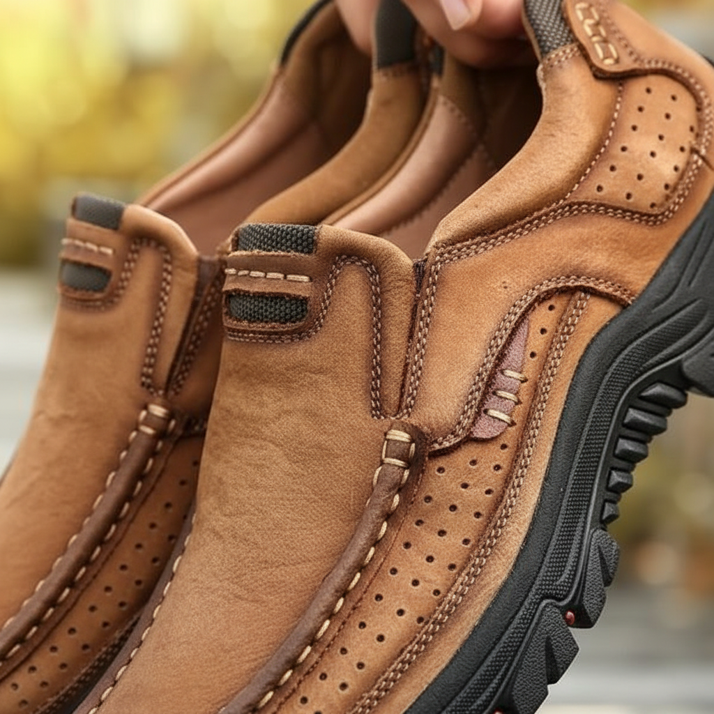 Men's Hand-Stitched Orthopaedic Hiking Shoes - Troy