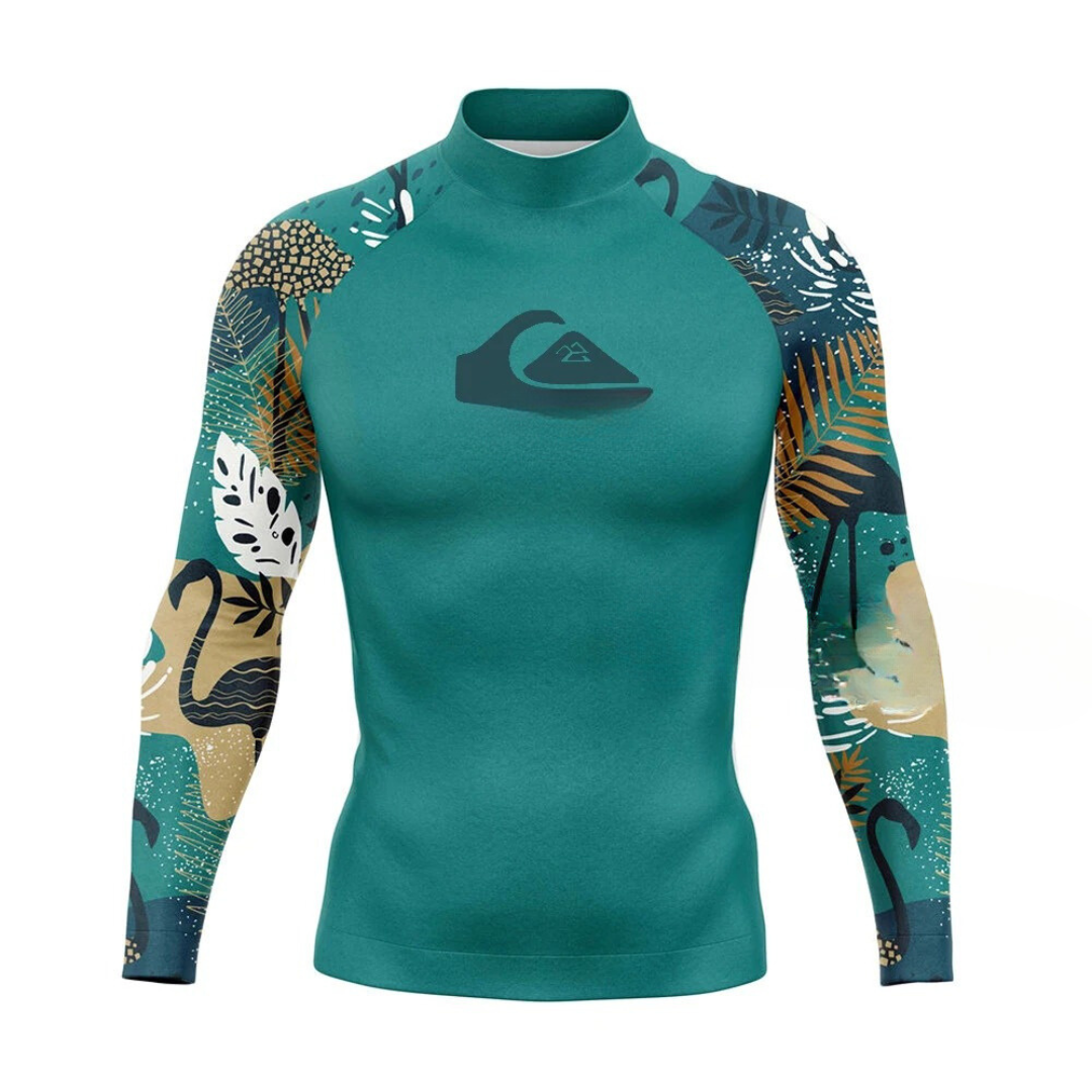 Men's Long-Sleeved UV-Protective Rash Guard