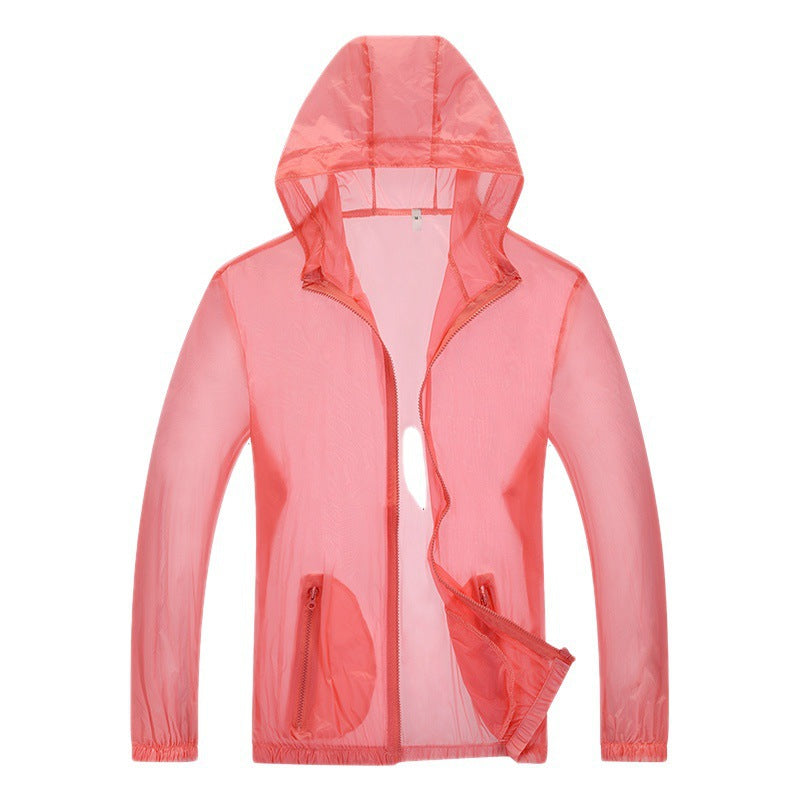 Men's Ultralight Rain Jacket with Adjustable Hood and Reflective Elements