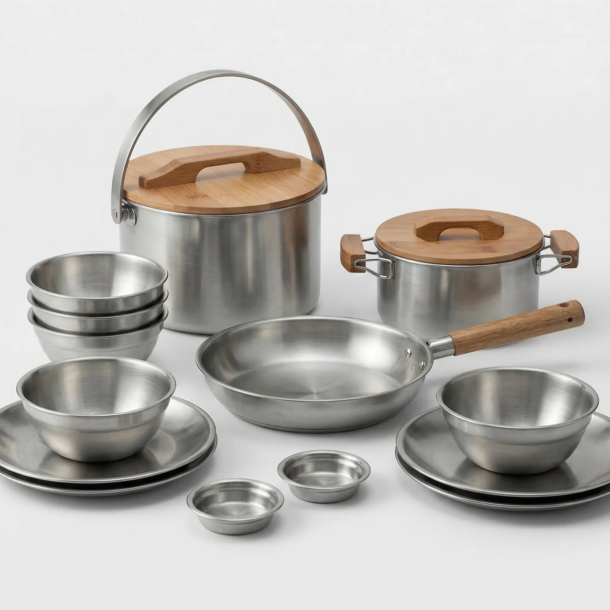 Multi-Piece Outdoor Camping Cookware Set