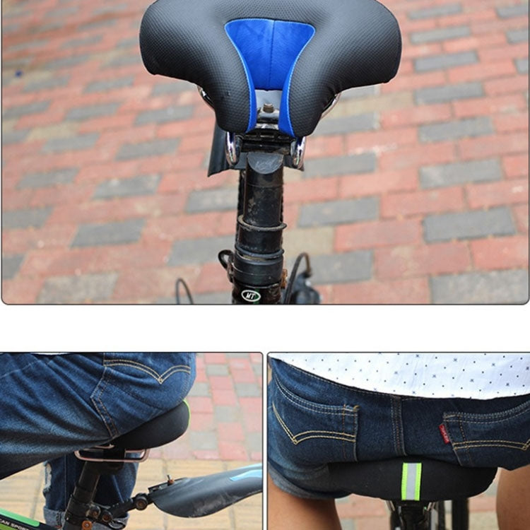 Noseless Mountain Bike Saddle with Thick Soft Padding - Red