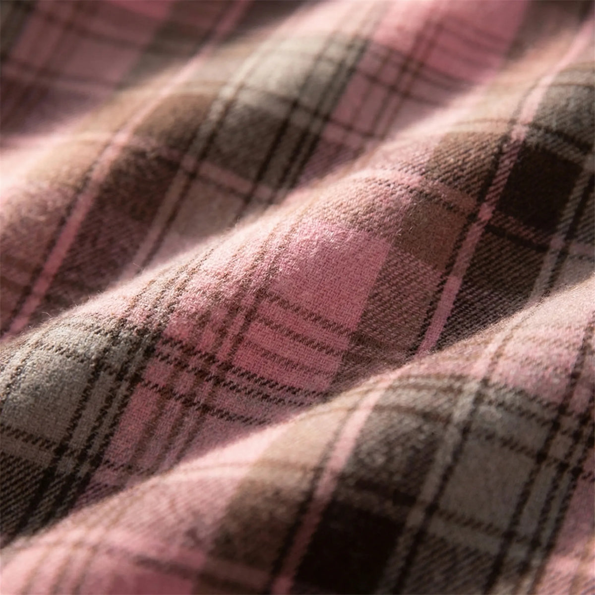 Oversized Plaid Long-Sleeve Shirt