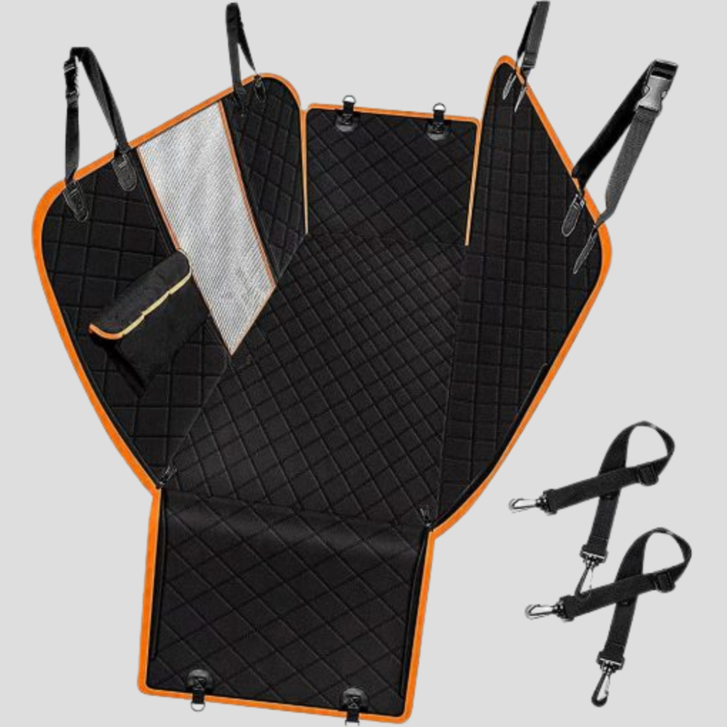 Pet Car Seat and Boot Protector with Storage