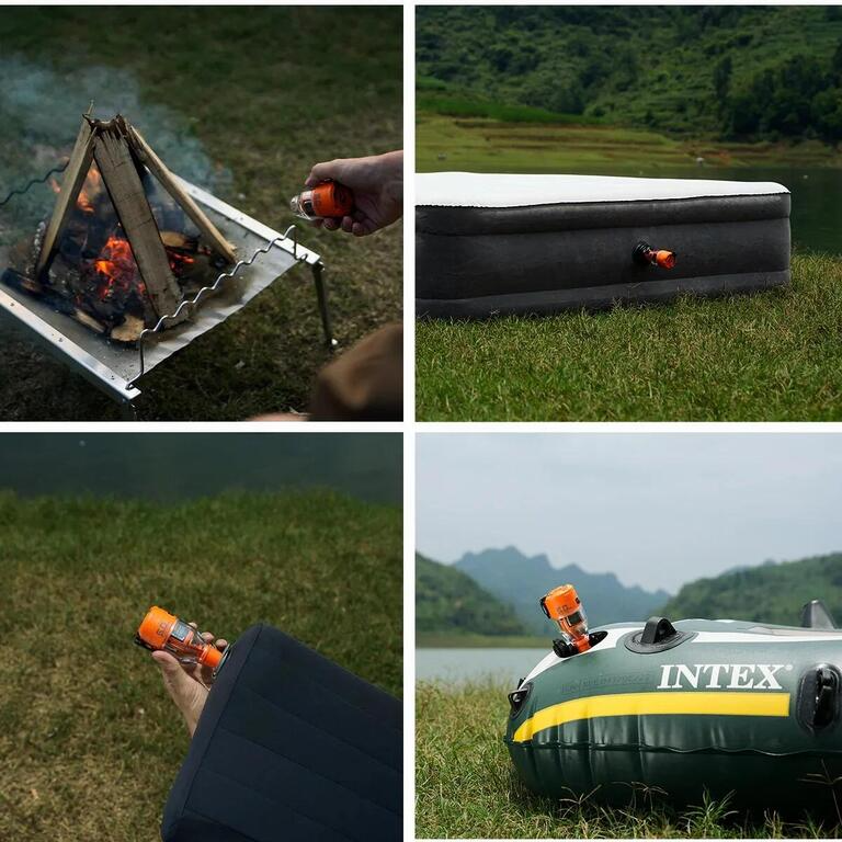 Portable 2-in-1 Pump with LED Light