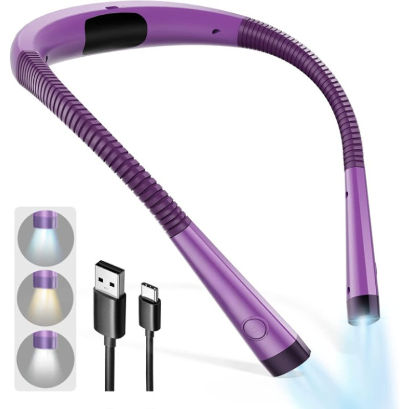 Rechargeable Adjustable LED Reading Light with Ergonomic Design for Comfortable Reading – 6 Brightness Levels