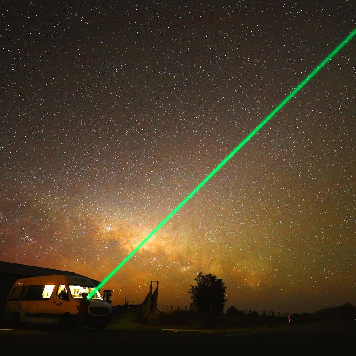 Rechargeable Green Laser Pointer Outdoor Metal Torch