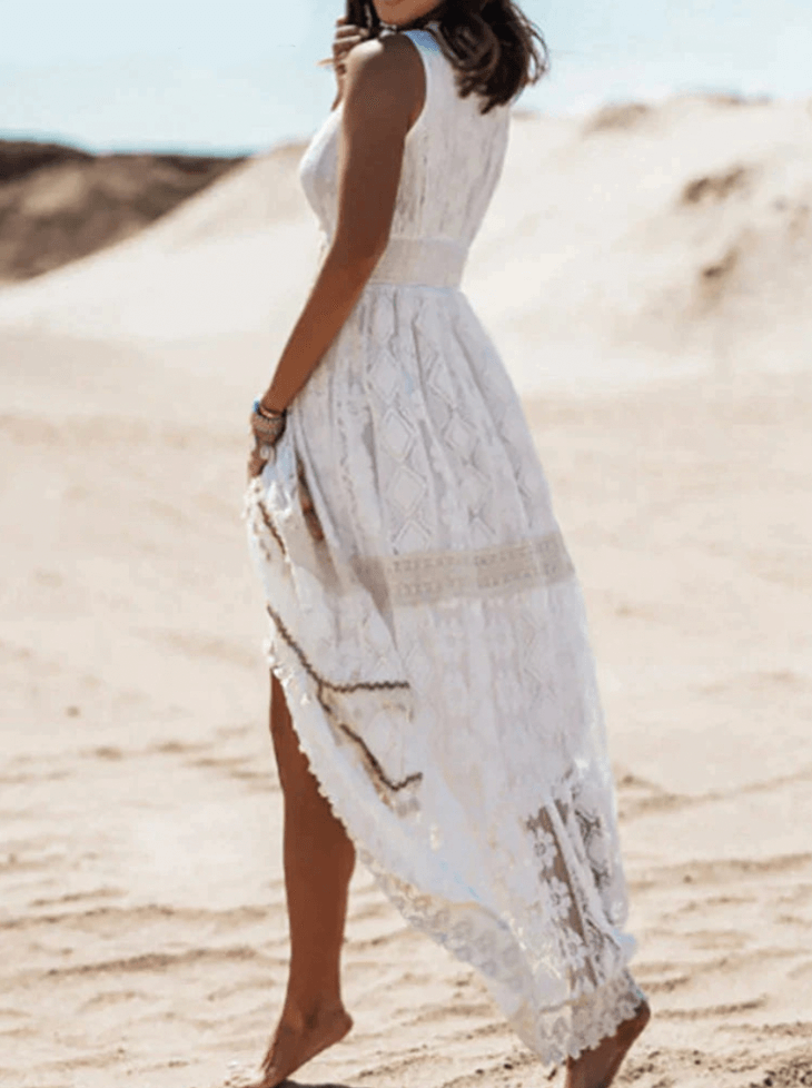 Relaxed Boho Maxi Dress with Stylish Details