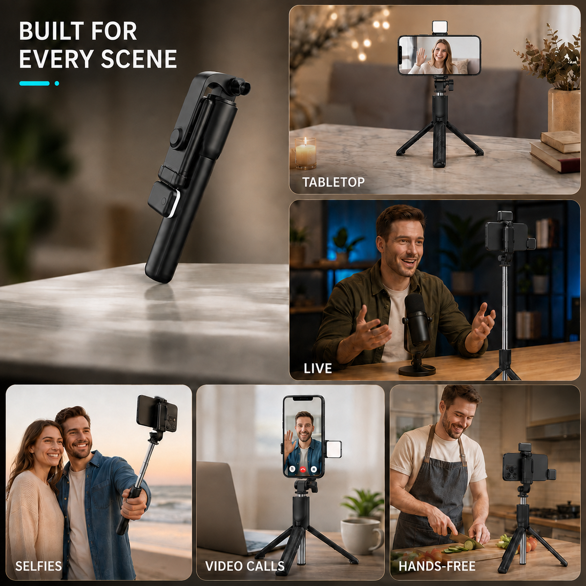 Retractable Selfie Stick Tripod
