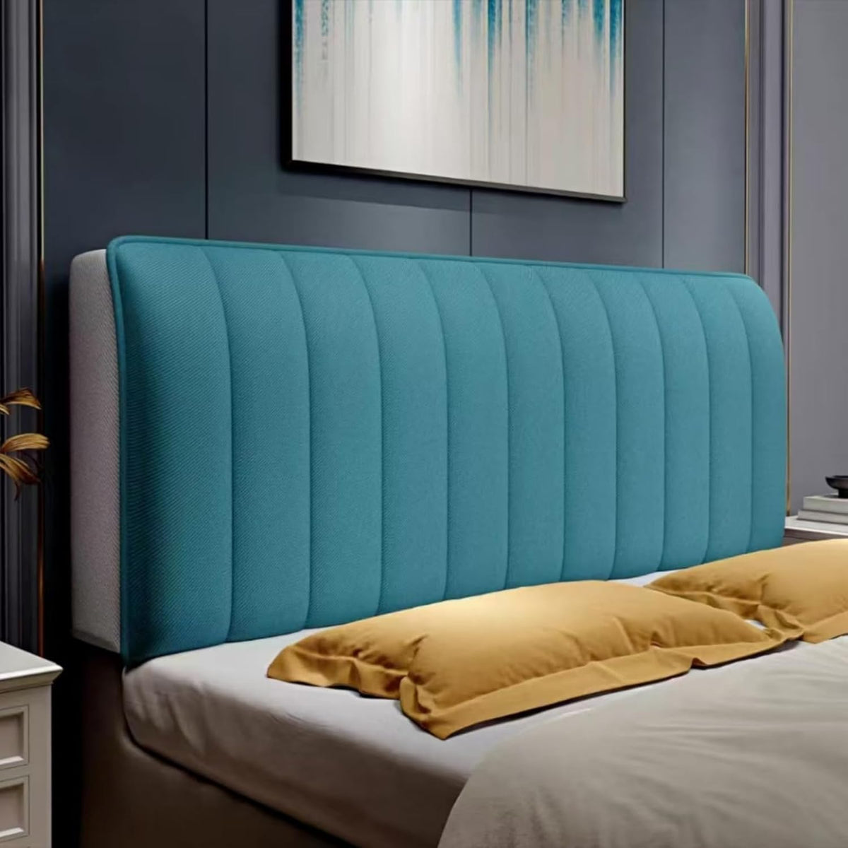 Soft Breathable Bed Headboard Cover with Wrinkle-Free Fit