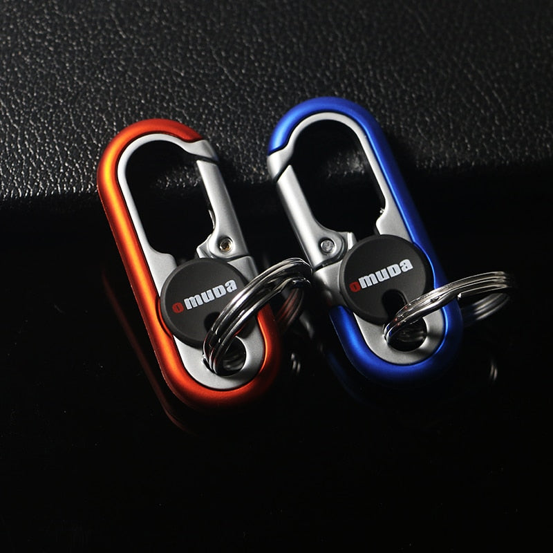 Steel Secure Double-Ring Hook Keychain