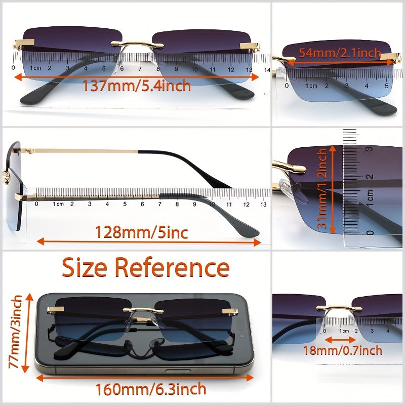 Stylish Rimless Sunglasses for Men – Trendy and Comfortable
