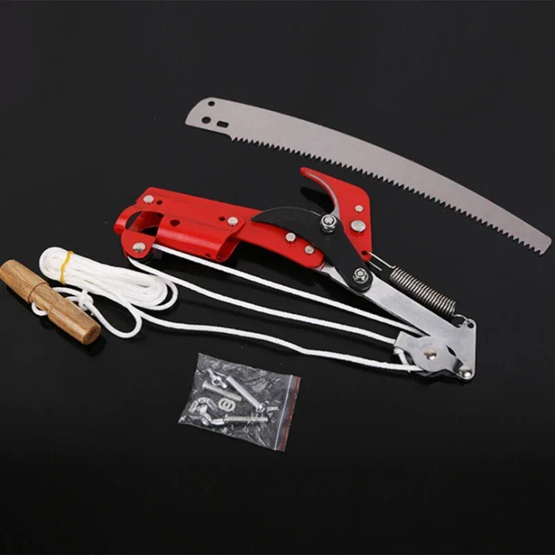 Telescopic Pole Pruner with Rope | SK5 Steel Blade for Fruit Trees and High Branches