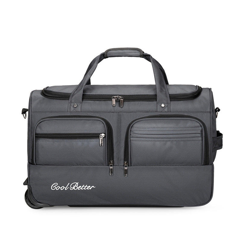 Unisex Wheeled Travel Duffel Bag with Telescopic Handle