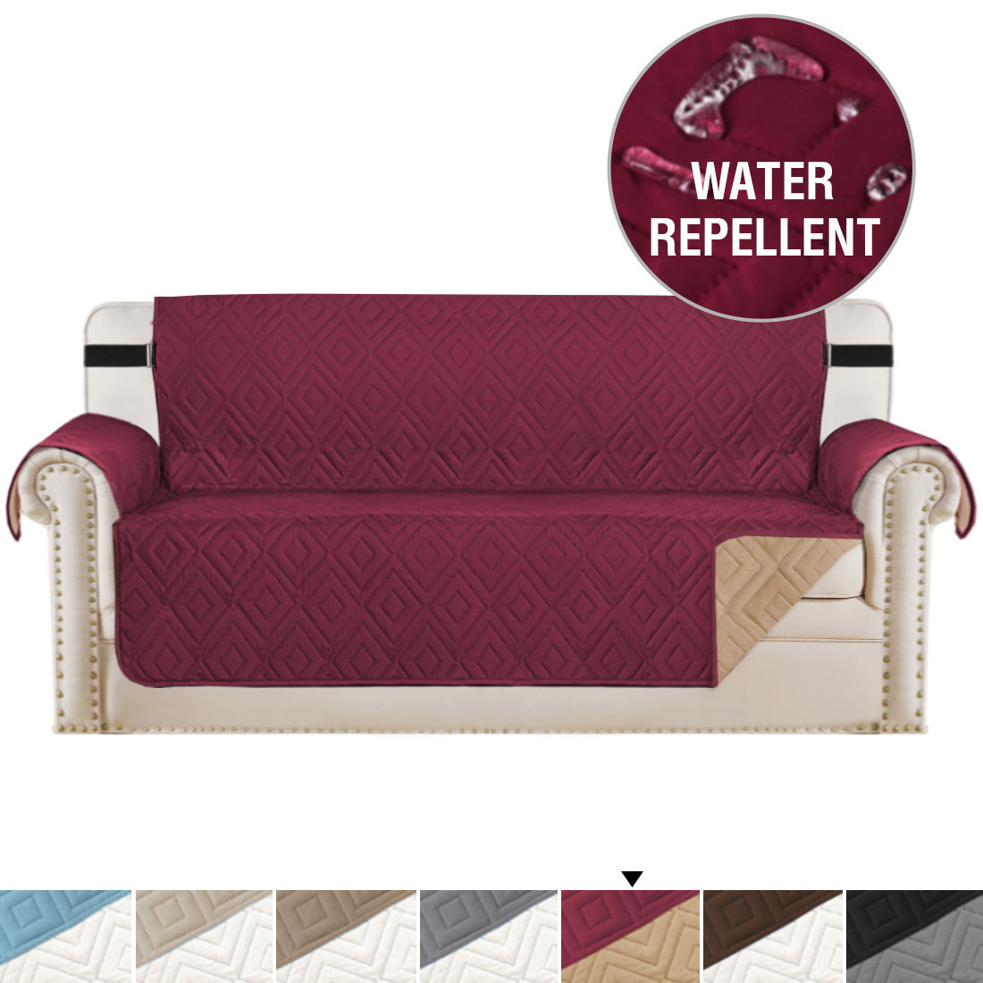 Water-Repellent Non-Slip Reversible Sofa Cover Protector