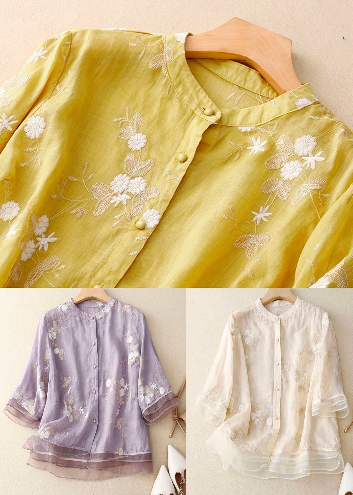 Women's Button-Down Floral Blouse