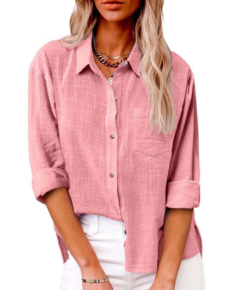 Women's Button-Down Long Sleeve Blouse