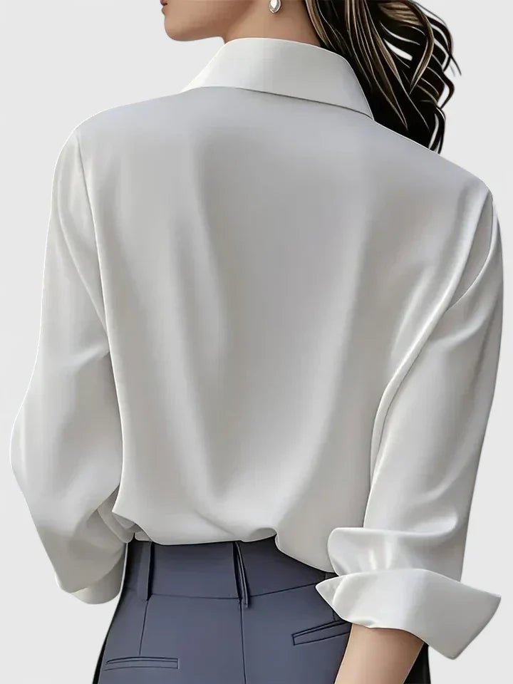Women's Concealed-Placket Long-Sleeve Button-Down Shirt