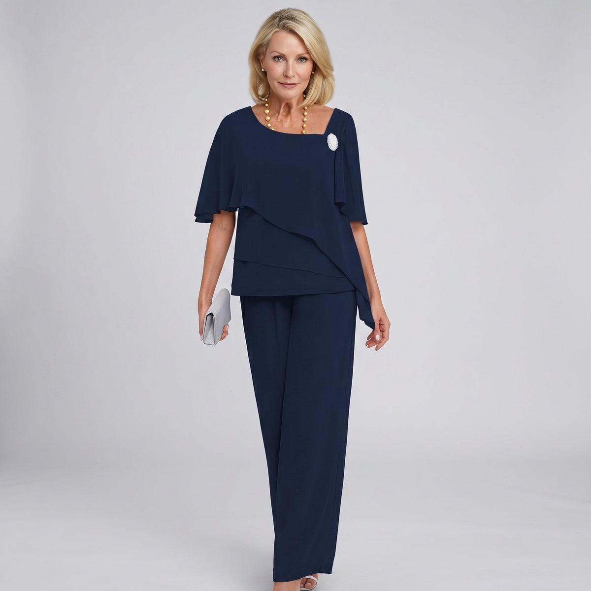 Women's Elegant Formal Wide-Leg Pant Set