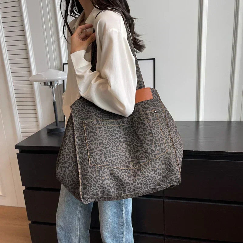 Women's Oversized Tote Bag - Spacious Everyday Panther Bag