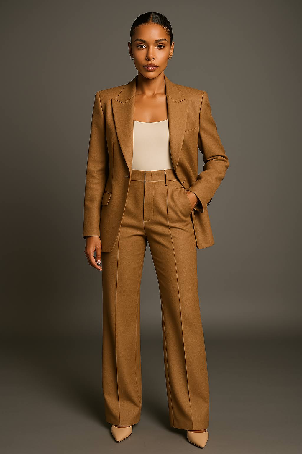 Women's Two-Piece Suit: Elegant Blazer and Trousers