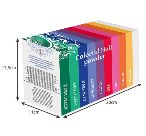 10-Color Holi Powder Set