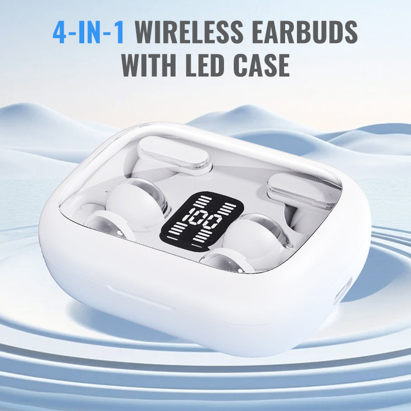 2-in-1 Smart Earbuds Set with High-Quality Sound and Comfortable Fit