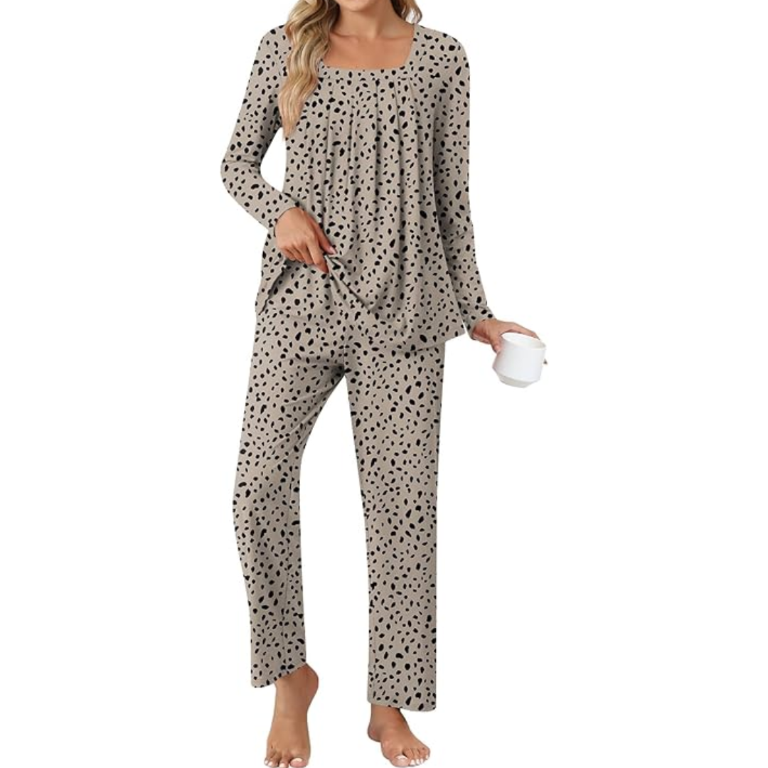 2-Piece Lounge Pajama Set with Pockets