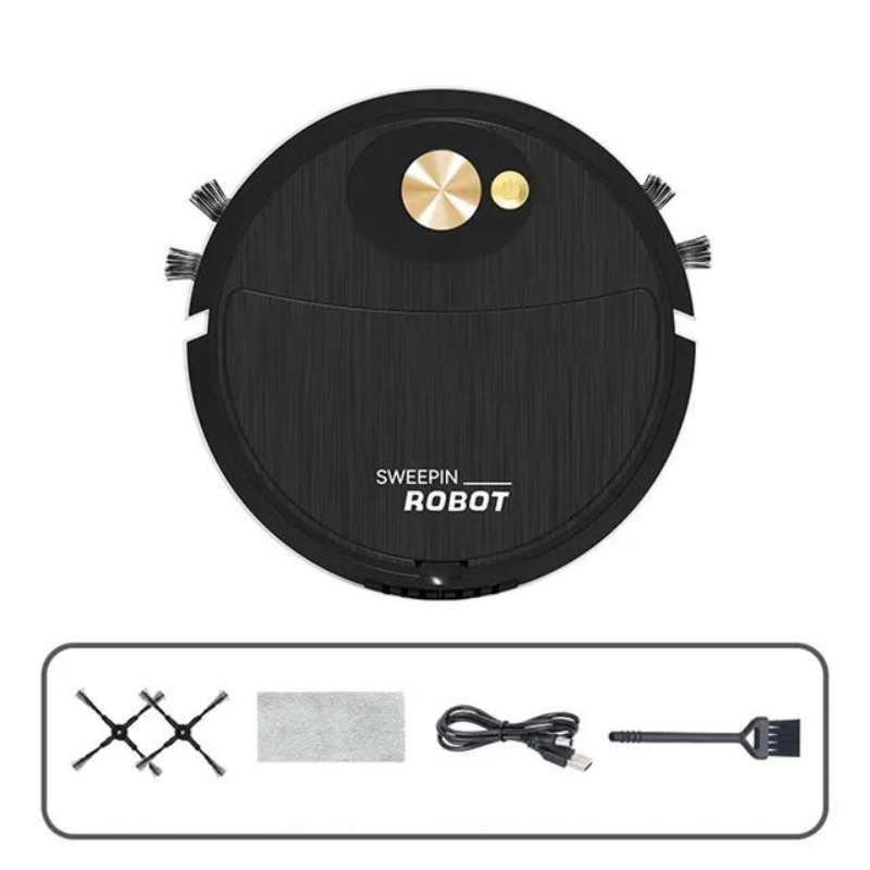 3-in-1 Robot Vacuum and Mop – Compact Design for Effortless Cleaning