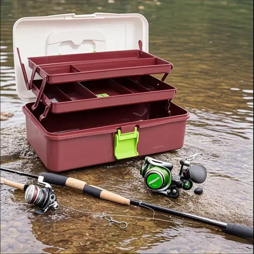 3-Tray Tackle Box with Latch