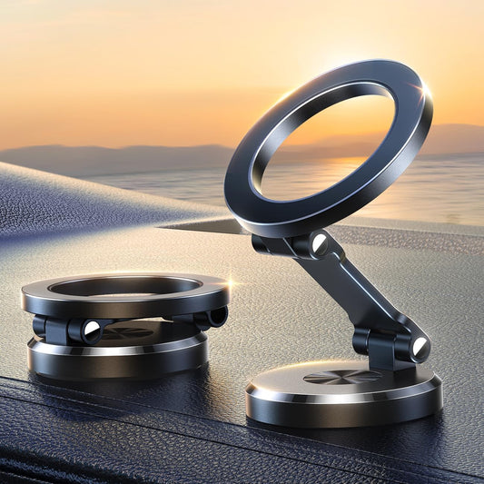 360° Foldable Magnetic Car Phone Holder – Adjustable Mount for All Smartphones