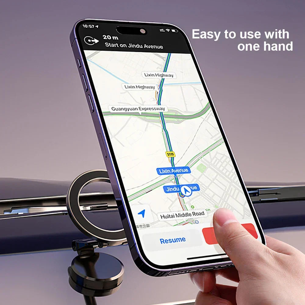 360° Foldable Magnetic Car Phone Holder – Adjustable Mount for All Smartphones
