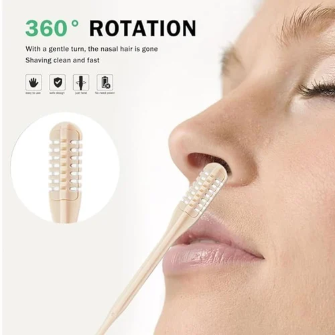 360° Rotating Nose Hair Trimmer for Painless & Portable Use