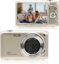 4K Compact Digital Camera with 58MP Photos and 16X Zoom