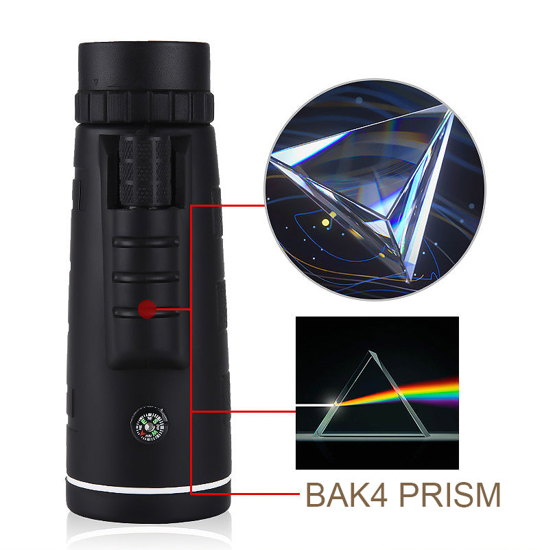 500X Pro High-Resolution Monocular Telescope with FMC Multi-Coated Lens, Nitrogen-Filled & Waterproof, Night Vision Optimized Compact Optics for Astronomy & Outdoors