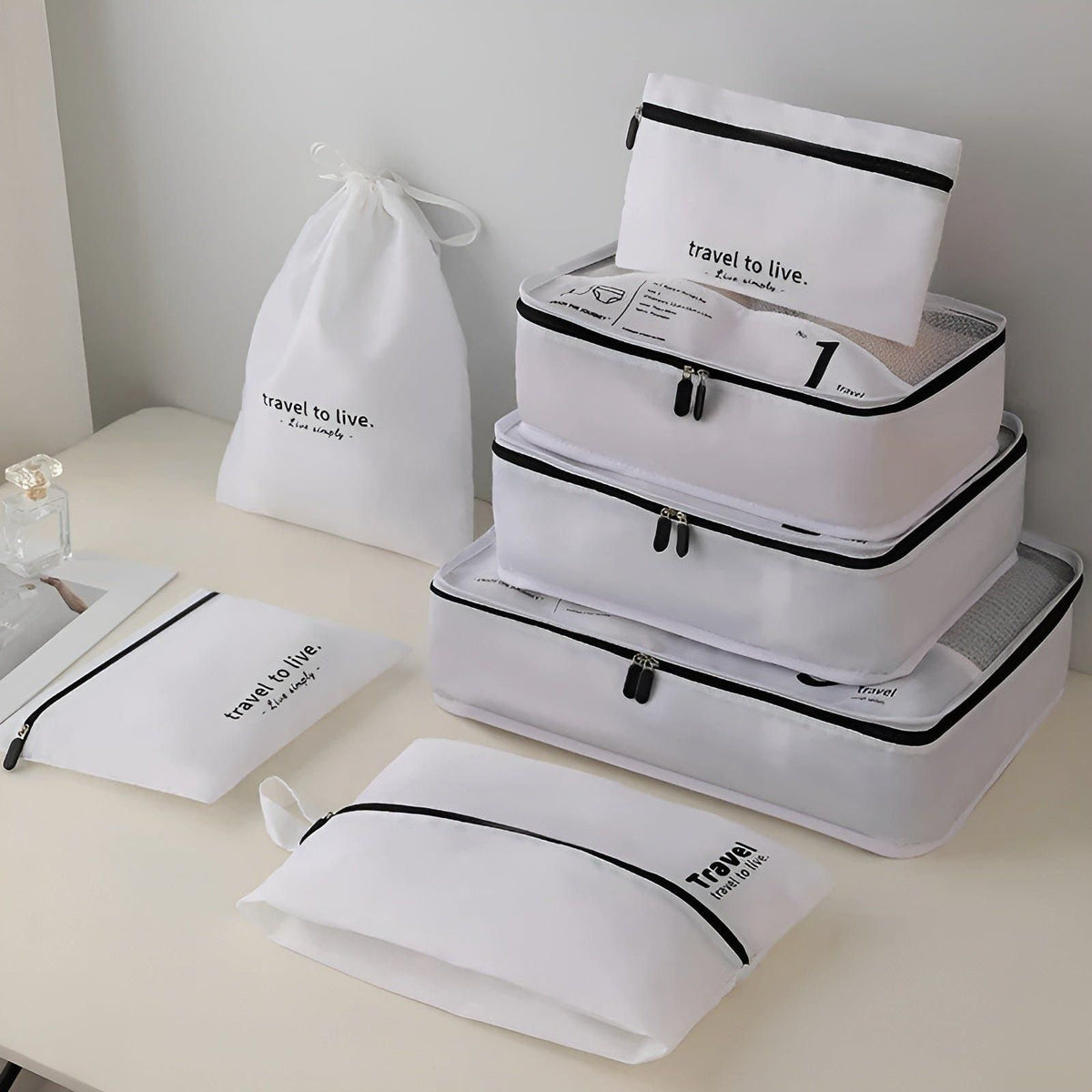 7-Piece Travel Packing Cube Set – Lightweight Compression Luggage Organizer Bags