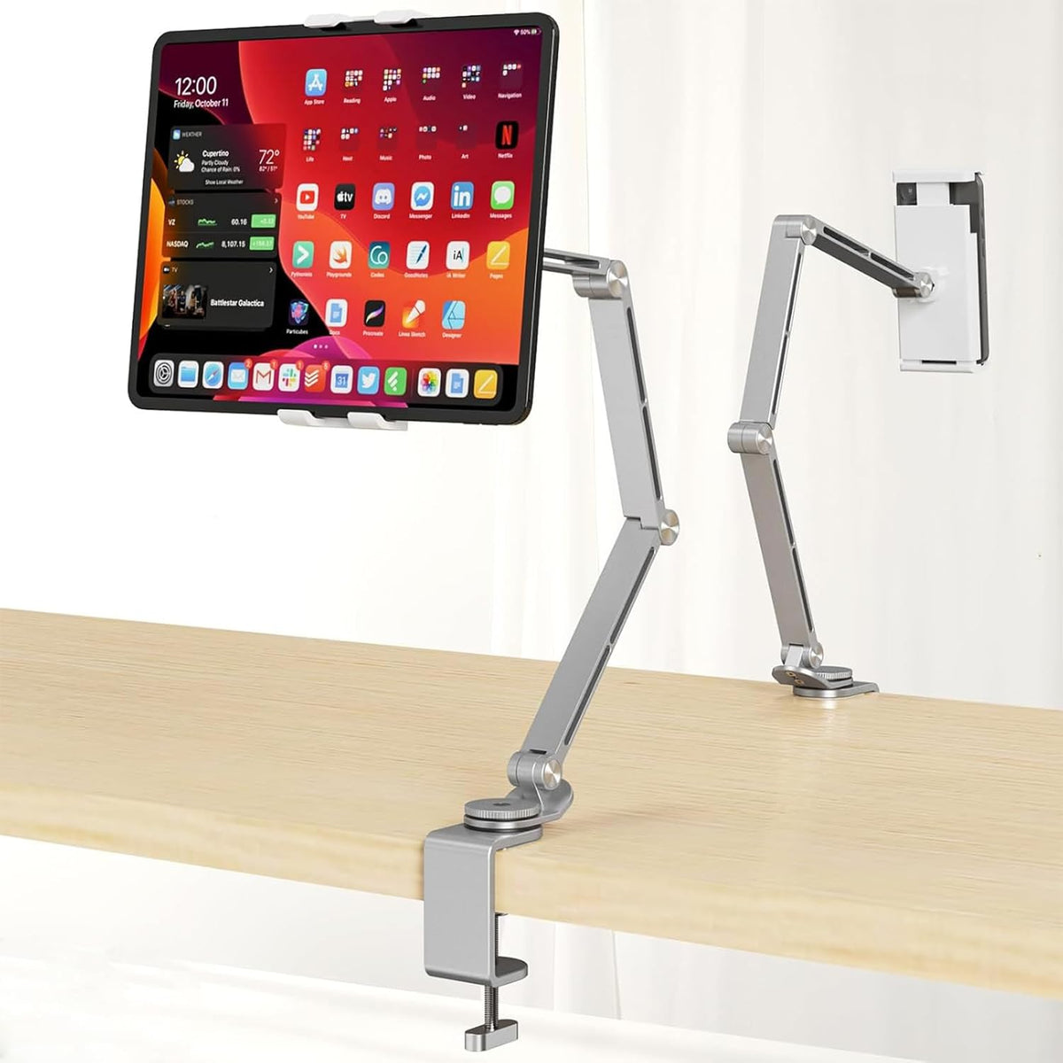 Adjustable Aluminum Tablet Holder with 360° Rotation