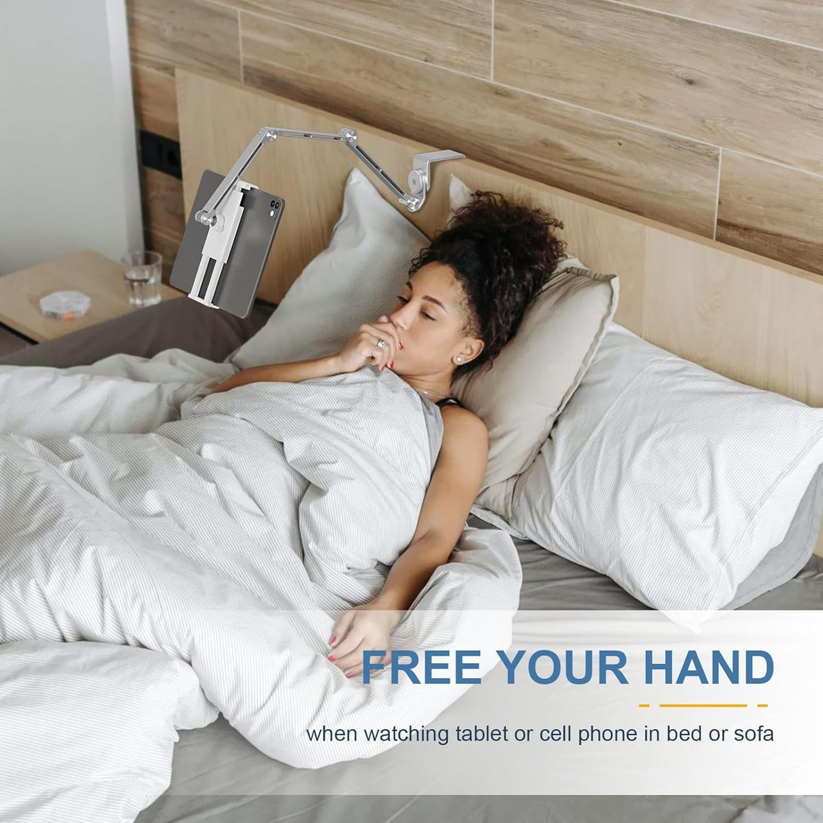 Adjustable Aluminum Tablet Holder with 360° Rotation