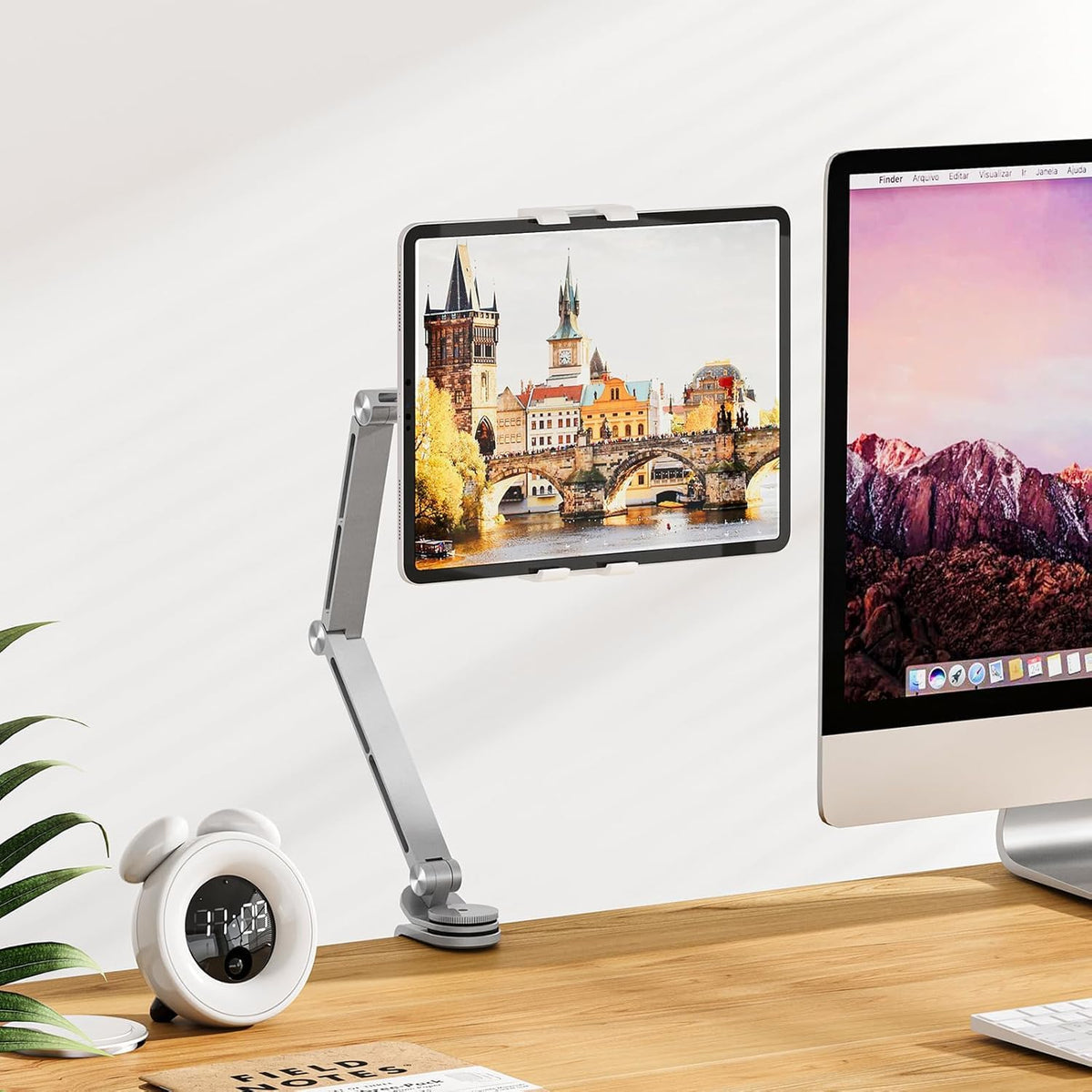 Adjustable Aluminum Tablet Holder with 360° Rotation
