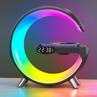 Alarm Clock, Atmosphere Lamp, Speaker & Wireless Charger