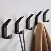 Aluminium Wall Hooks in Black/White - Modern Decorative Coat Hooks