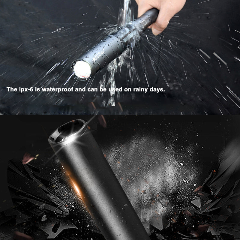 Aluminum Alloy Baseball Bat LED Flashlight with Three Lighting Modes